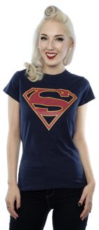 DC Comics Dames/Dames Supergirl Logo Katoenen T-Shirt (Deep Navy) - maat S Blauw