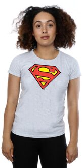 DC Comics Dames/Dames Superman Logo Katoenen T-Shirt (Heide Grijs) - maat XS