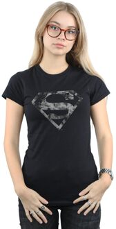 DC Comics Dames/Dames Superman Marble Logo Katoenen T-Shirt (Zwart) - maat S