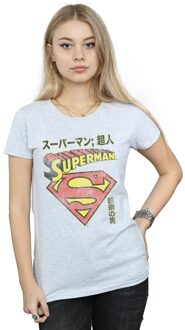 DC Comics Dames/Dames Superman Schild Katoenen T-Shirt (Sportgrijs) - maat M Lichtgrijs