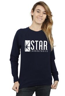 DC Comics Dames/Dames The Flash STAR Labs Sweatshirt (Marineblauw) - maat M Navy