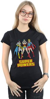 DC Comics Dames/Dames Wonder Woman Super Power Groep Katoenen T-Shirt (Zwart) - maat 2XL