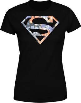 DC Comics DC Originals Floral Superman Dames T-shirt - Zwart - M