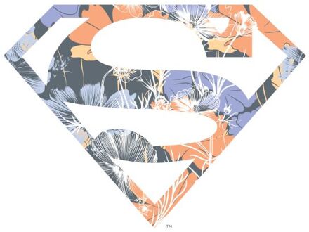 DC Comics DC Originals Floral Superman T-shirt - Wit - 4XL