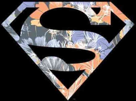 DC Comics DC Originals Floral Superman T-shirt - Zwart - 3XL
