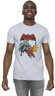 DC Comics Heren Batman en Robin T-Shirt (Sportgrijs) - maat 4XL Lichtgrijs