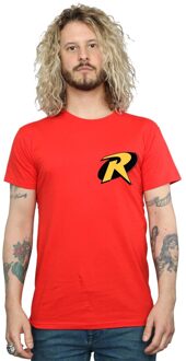 DC Comics Heren Batman Robin Logo T-Shirt (Rood)