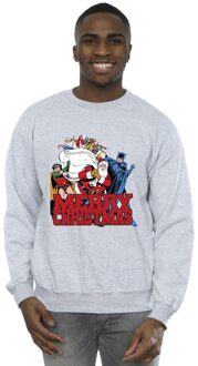 DC Comics Heren Batman Vrolijk Kerstfeest Comic Sweatshirt (Sportgrijs) - maat S Lichtgrijs