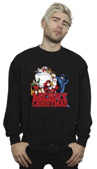 DC Comics Heren Batman Vrolijk Kerstfeest Comic Sweatshirt (Zwart) - maat 2XL