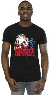 DC Comics Heren Batman Vrolijk Kerstfeest Comic T-Shirt (Zwart) - 4XL