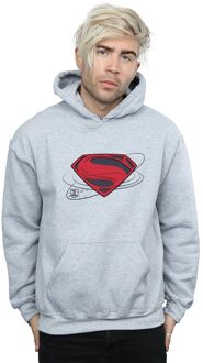 DC Comics Heren Justice League Movie Superman Logo Hoodie (Sportgrijs) - maat M Lichtgrijs