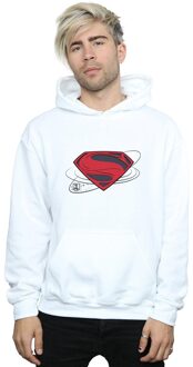DC Comics Heren Justice League Movie Superman Logo Hoodie (Wit) - maat M