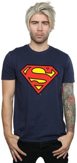 DC Comics Heren Superman Logo T-shirt (Marineblauw) - maat S Navy