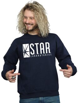DC Comics Heren The Flash STAR Labs Sweatshirt (Marineblauw) - maat S Navy