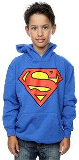 DC Comics Jongens Superman Logo Hoodie (Koningsblauw) - maat 9-11J / 128cm-146cm