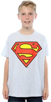 DC Comics Jongens Superman Logo T-Shirt (Heide Grijs)
