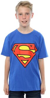 DC Comics Jongens Superman Logo T-Shirt (Koningsblauw) - maat 3-4J / 98-104cm