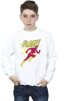 DC Comics Jongens The Flash Hardloop Sweatshirt (Wit) - maat 9-11J / 128cm-146cm