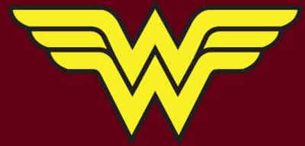 DC Comics Justice League Wonder Woman Logo Men's T-Shirt - Burgundy - L Wijnrood