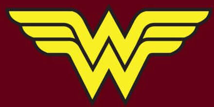 DC Comics Justice League Wonder Woman Logo Women's T-Shirt - Burgundy - L Wijnrood
