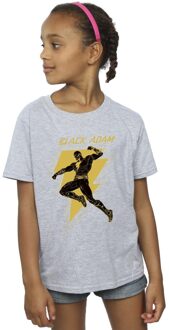 DC Comics Meisjes Zwart Adam Gouden Bout Borst Katoenen T-Shirt (Sportgrijs) - maat 3-4J / 98-104cm Lichtgrijs