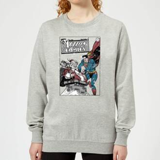 DC Comics Originals Superman met de Kerstman Action Comics Kersttrui - Grijs - XXL