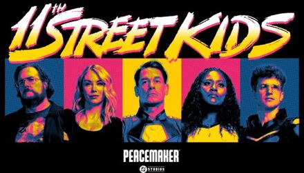 DC Comics Peacemaker 11th Street Kids Unisex T-Shirt - Black - 3XL Zwart