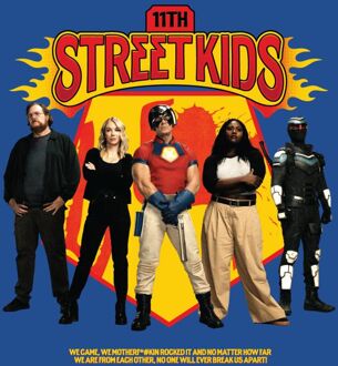 DC Comics Peacemaker 11th Street Kids Unisex T-Shirt - Blue - S Blauw