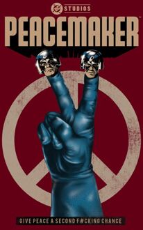 DC Comics Peacemaker 2 Fingers Unisex T-Shirt - Burgundy - L Rood