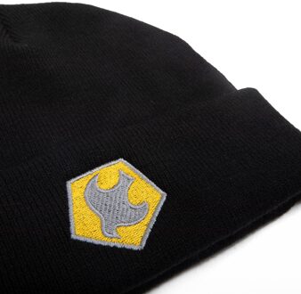 DC Comics Peacemaker Helmet Symbol Embroidered Beanie - Black Zwart