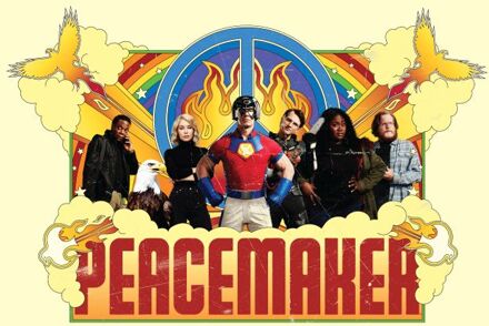 DC Comics Peacemaker Rainbow Unisex T-Shirt - Cream - S Crème