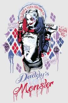 DC Comics Suicide Squad Daddy's Lil Monster Dames T-shirt - Grijs - 5XL