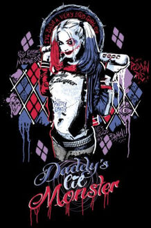 DC Comics Suicide Squad Daddy's Lil Monster Dames T-shirt - Zwart - S