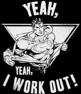 DC Comics Superman I Work Out T-shirt - Zwart - 3XL - Zwart