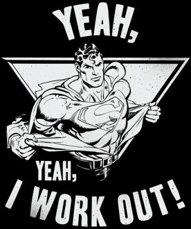 DC Comics Superman I Work Out T-shirt - Zwart - 3XL