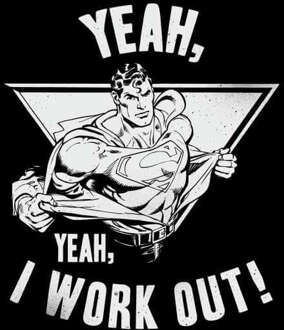 DC Comics Superman I Work Out Trui - Zwart - XXL - Zwart