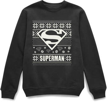 DC Comics Superman Logo Kersttrui - Zwart - XXL