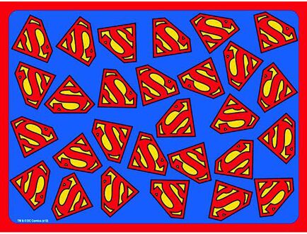 DC Comics Superman Logo Scattered Placemat - Blue/Red