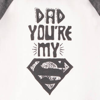 DC Dad You're My Superman Kids' Pyjamas - White/Grey - 134/140 (9-10 jaar) - White/Grey - L