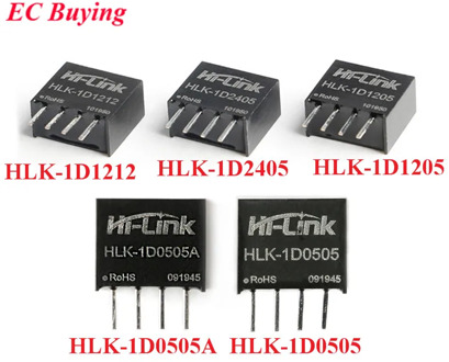 DC-DC Isolated Non-regulated DC DC Power Supply Module 5V 12V 24V to 5V 1W DC to DC SIP HLK-1D1205 1D2405 1D1212 1D0505 1D0505A