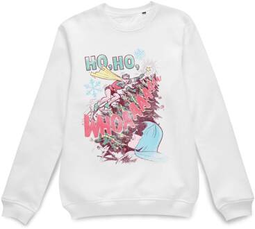 DC Ho Ho Whoaaaaaaa Christmas Jumper - White - L Wit