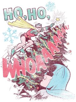 DC Ho Ho Whoaaaaaaa Men's Christmas T-Shirt - White - 5XL Wit