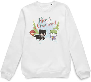 DC Nice Is Overrated Christmas Jumper - White - M Wit