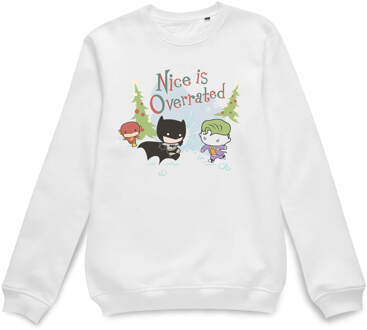 DC Nice Is Overrated Christmas Jumper - White - XL Wit
