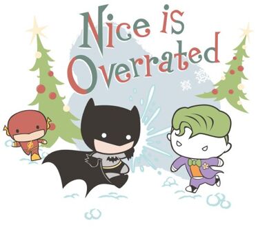 DC Nice Is Overrated Men's Christmas T-Shirt - White - 4XL Wit