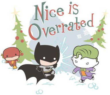 DC Nice Is Overrated Women's Christmas T-Shirt - White - XS Wit