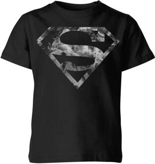 DC Originals Marble Superman Logo Kinder T-shirt - Zwart - 122/128 (7-8 jaar)