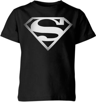 DC Originals Superman Spot Logo Kinder T-shirt - Zwart - 122/128 (7-8 jaar) - M