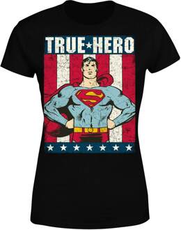 DC Originals Superman True Hero Dames T-shirt - Zwart - 3XL