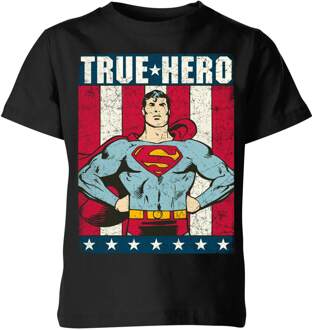 DC Originals Superman True Hero Kinder T-shirt - Zwart - 110/116 (5-6 jaar)